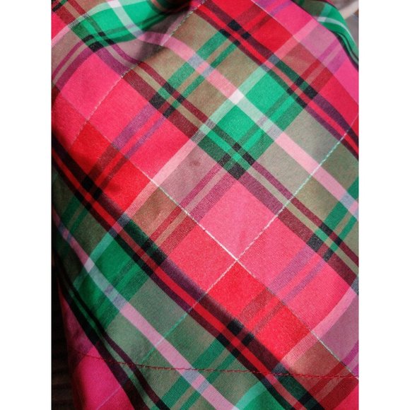 Girls Osh Kosh Red,Green pink plaid sleeveless crinoline twirly dress sz… - Picture 8 of 8